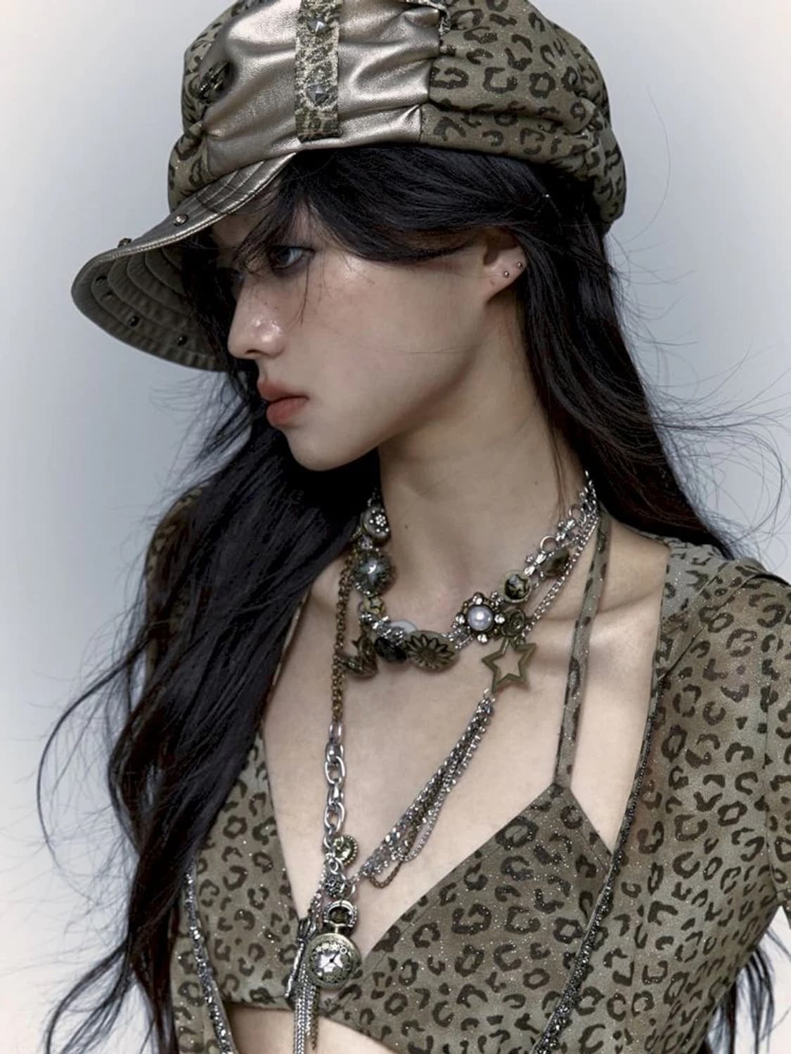 NO ROMANCE Leopard rivet hat  상품이미지3