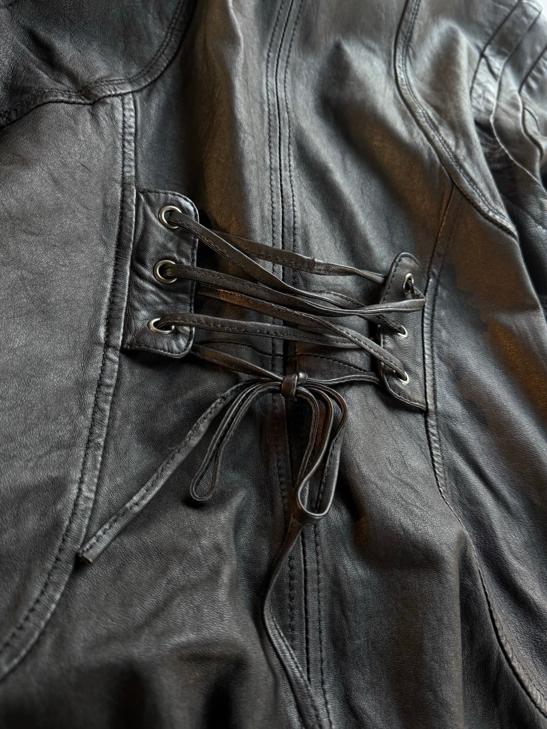 sheepskin high-neck leather jacket 상품이미지3