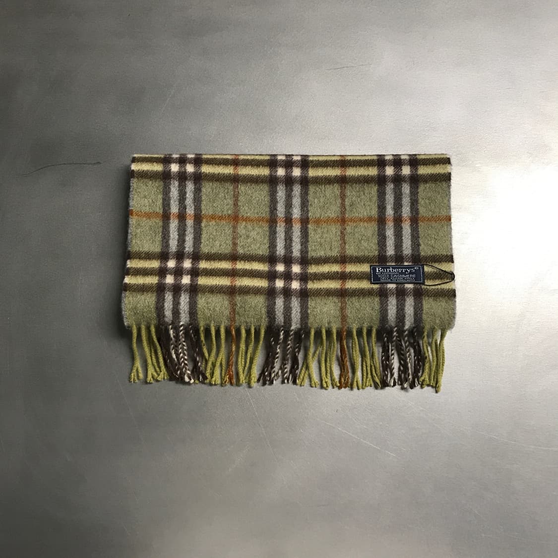 버버리 정품 캐시미어 머플러 그린 상품이미지2