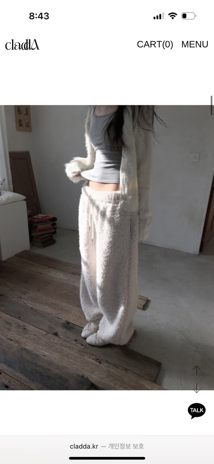 클라따 winter boucle pants (gray) 상품이미지7