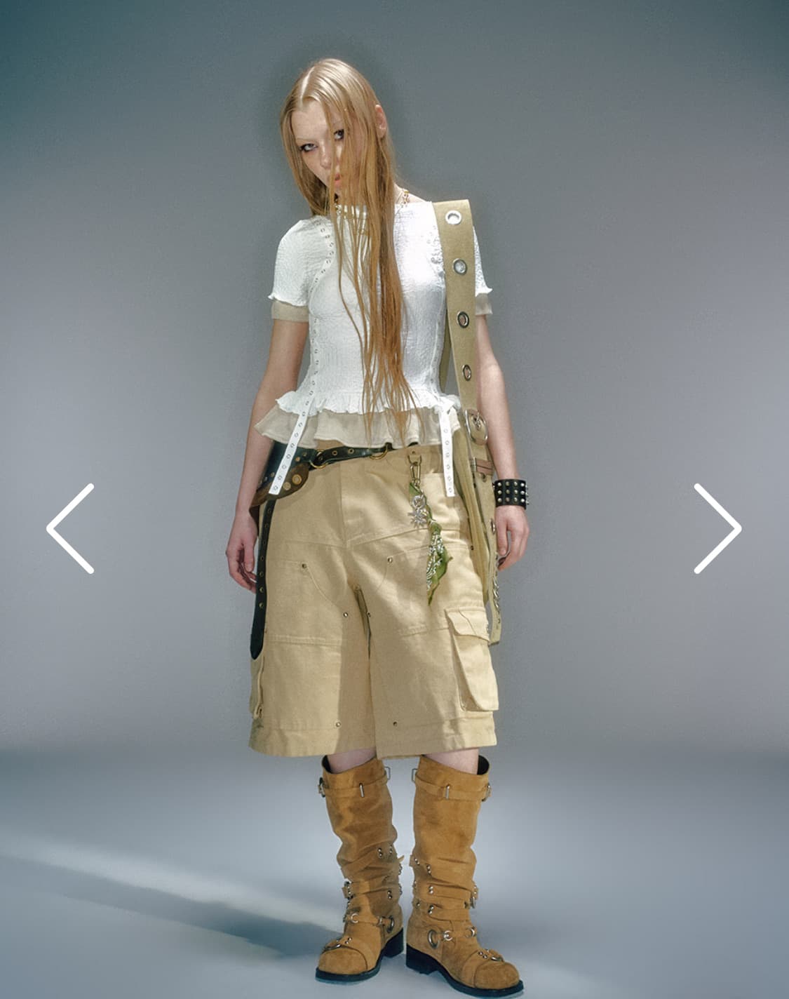 WOMEN MOKSHA BERMUDA PANTS BEIGE 상품이미지4