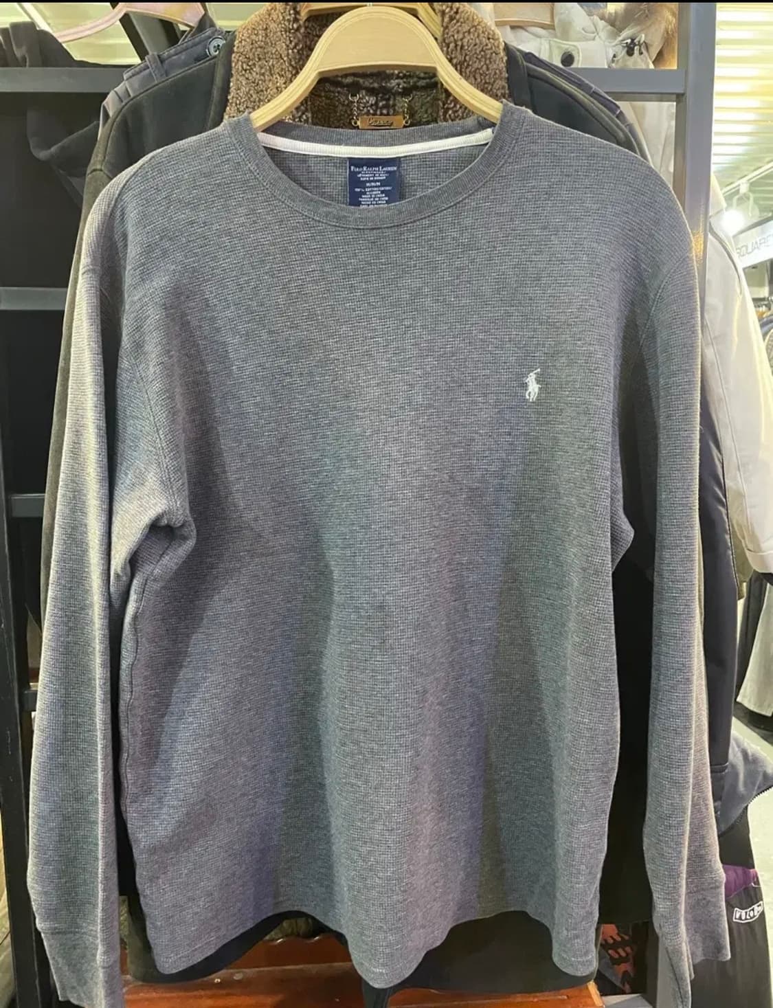 폴로 랄프로렌 차콜 롱슬리브 m(상태좋음) 상품이미지1