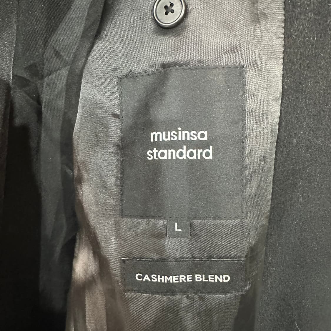 무신사스탠다드 캐시미어블렌디드 오버핏 싱글코트 L 상품이미지3