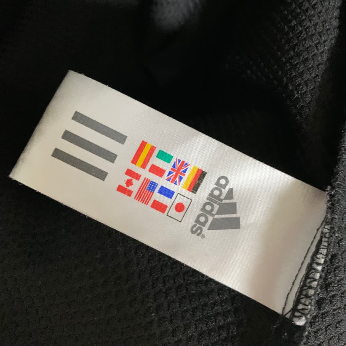 아디다스 빈티지 블랙/그레이 삼선 바람막이 집업 져지 110 상품이미지5