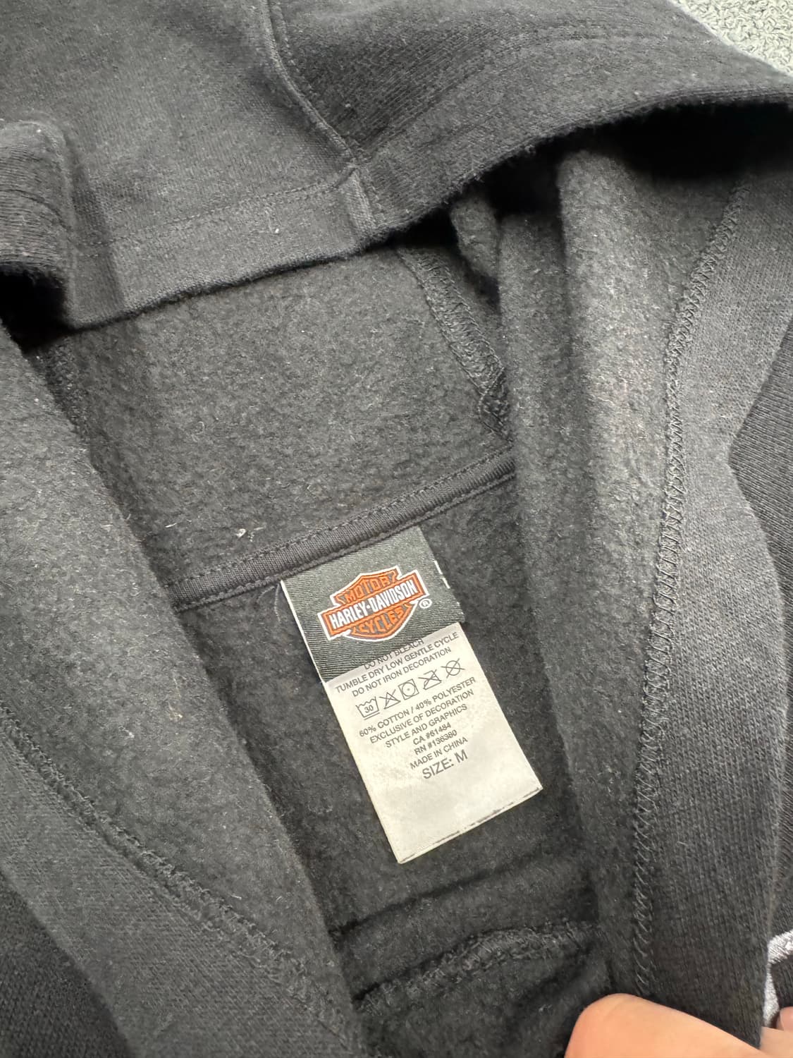 할리데이비슨 빈티지 여성 옆 트임 후드티 상품이미지5