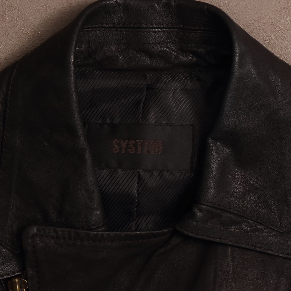 시스템 램스킨 라이더 크롭 가죽자켓 A1463 상품이미지3