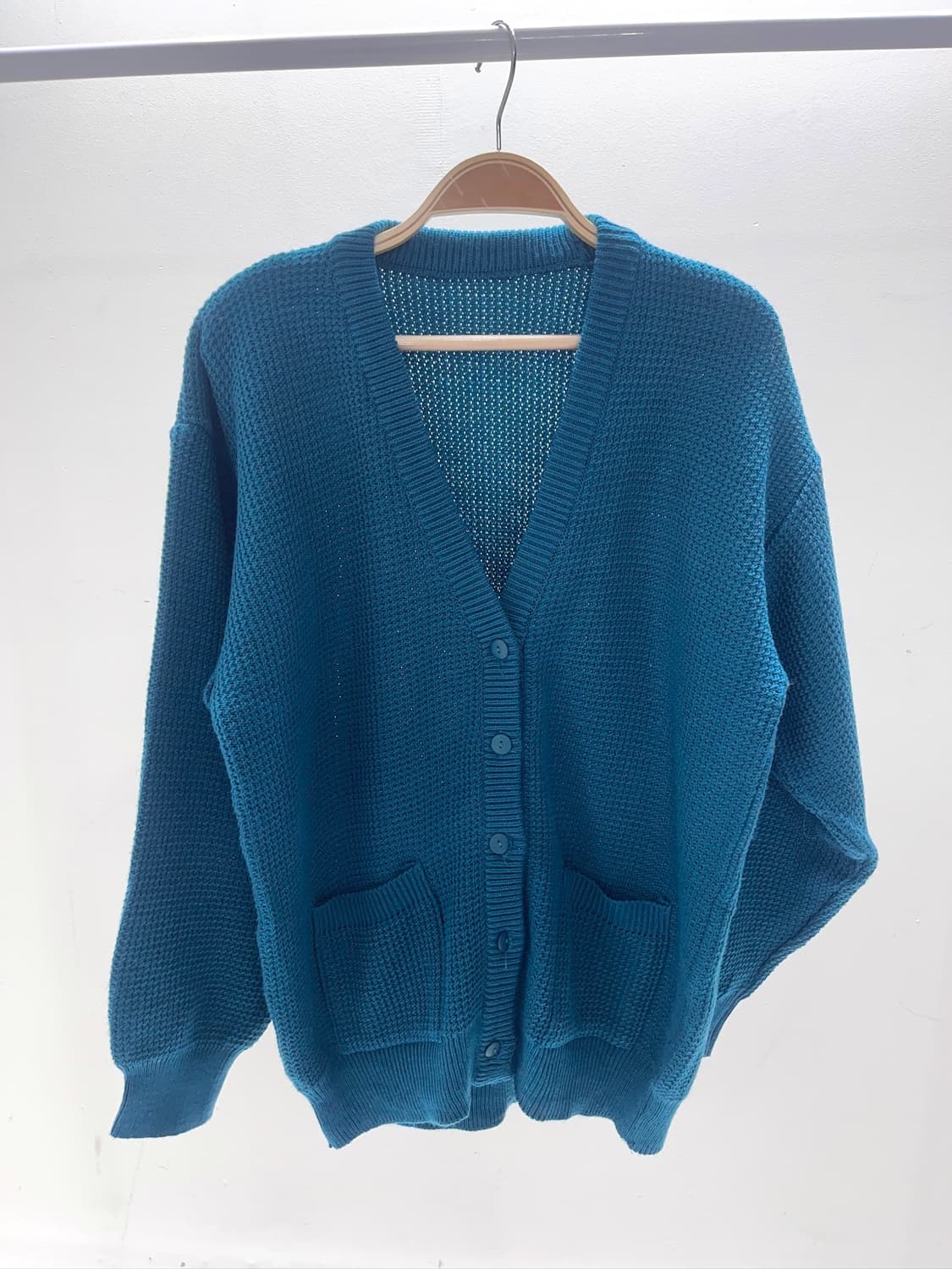 Teal Waffle Cardigan 상품이미지1