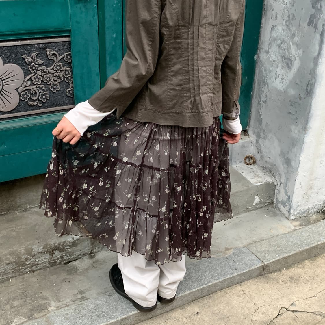 아네스베 시스루 스커트 상품이미지4