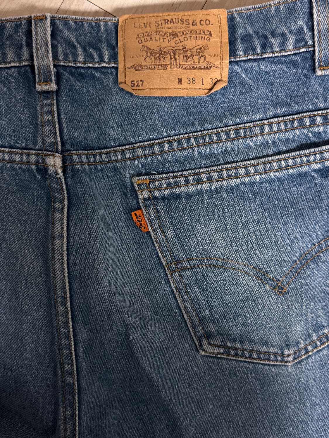 [36] 90's 리바이스 517 오렌지탭 연청 데님 상품이미지3
