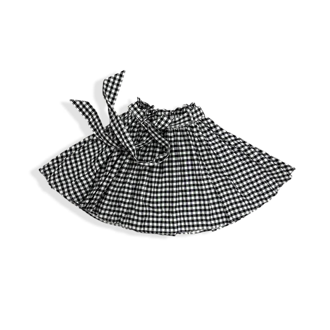 Belted Mono Check Short Skirt 상품이미지1