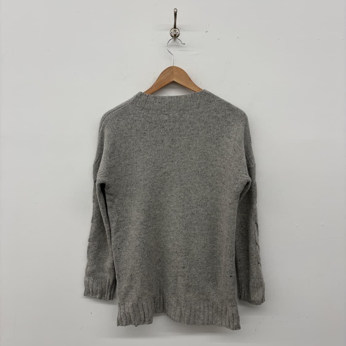 Barbour 케이블 니트 스웨터 그레이 여성 L 상품이미지6