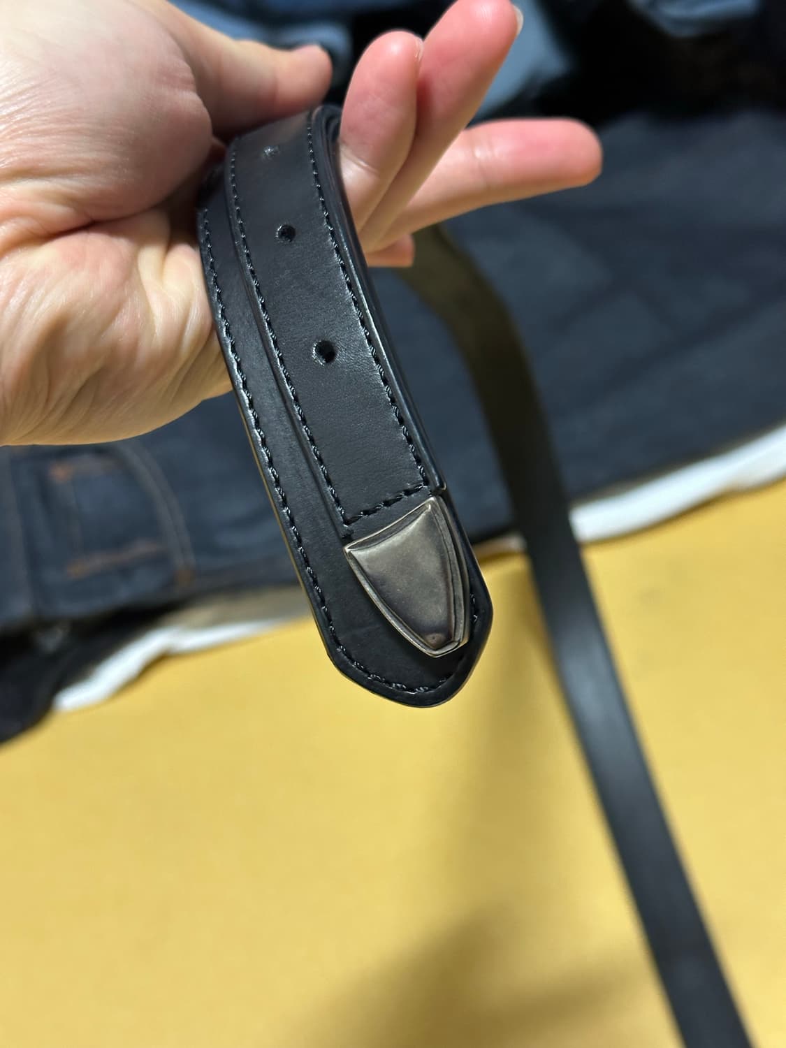 르메르 미니멀 웨스턴 벨트 블랙 민자가죽 95 상품이미지8