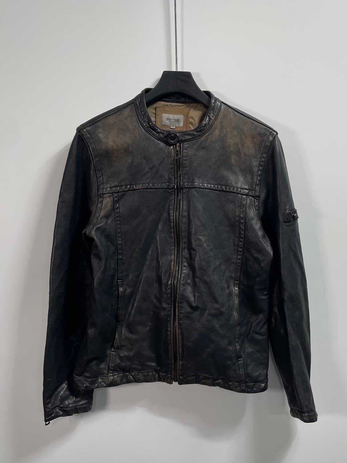 시리즈 워시드 램스킨 레더자켓  (on.628)   상품이미지1