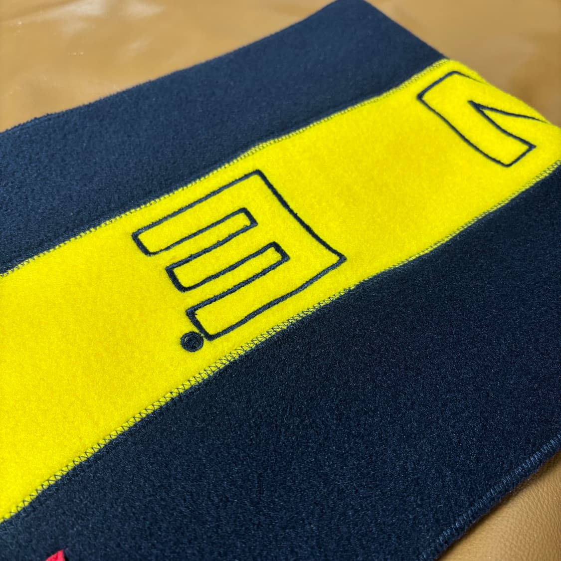 슈프림 머플러 목도리 투톤 네이비 옐로우 상품이미지3