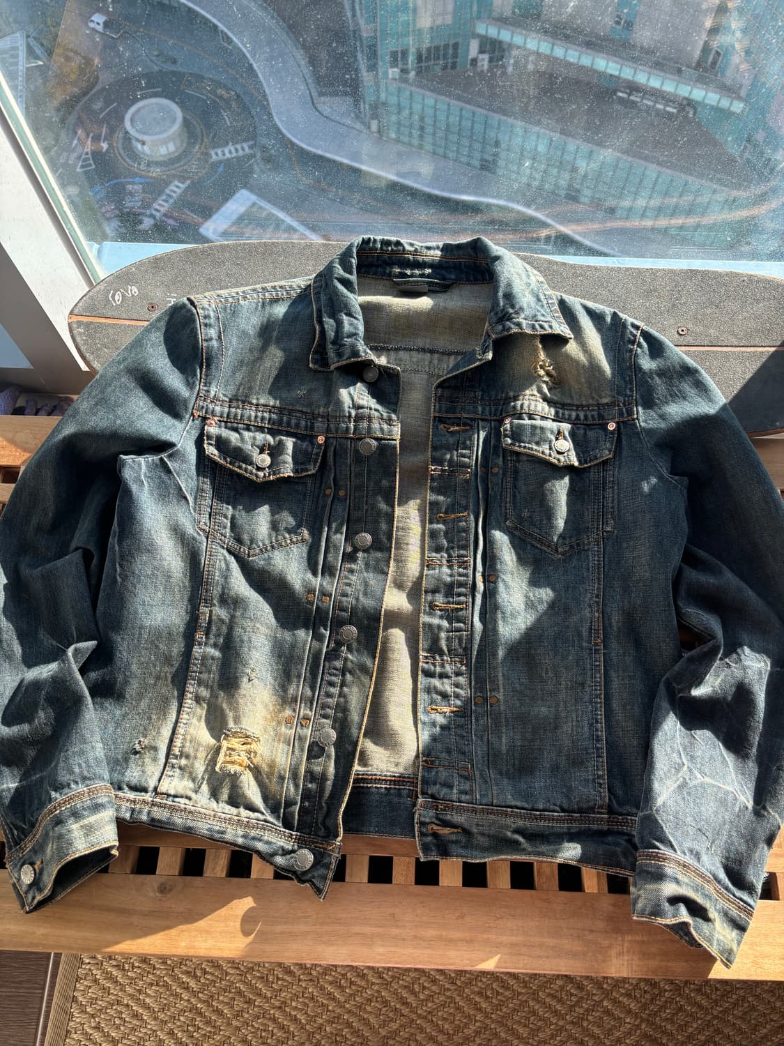 알마니 익스체인지 데미지 데님 자켓 상품이미지1