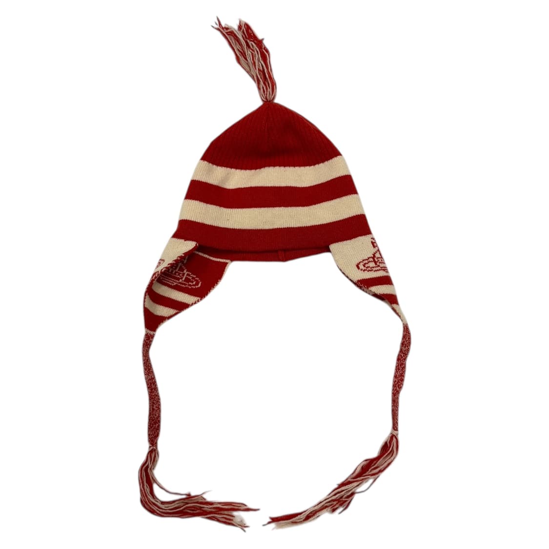 비비안웨스트우드 레드 이어플랩 Y2K 귀도리 비니 신이치 모자 상품이미지5