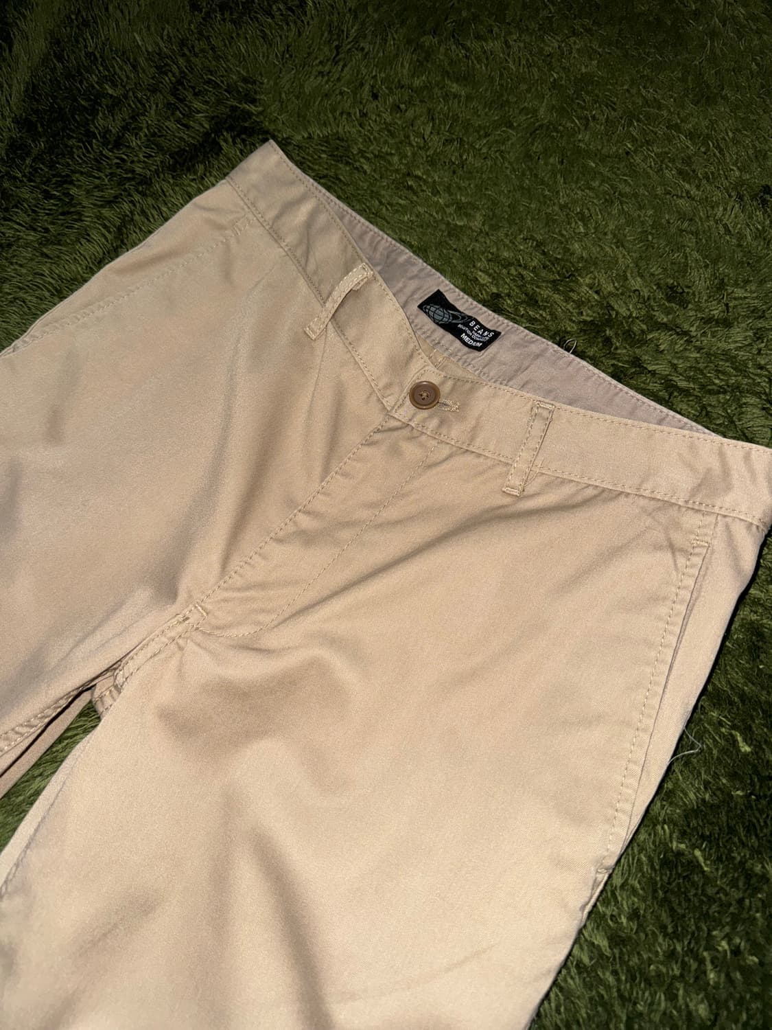 [M] BEAMS 빔즈 Made in Japan 크롭 치노 팬츠 베이지 상품이미지2