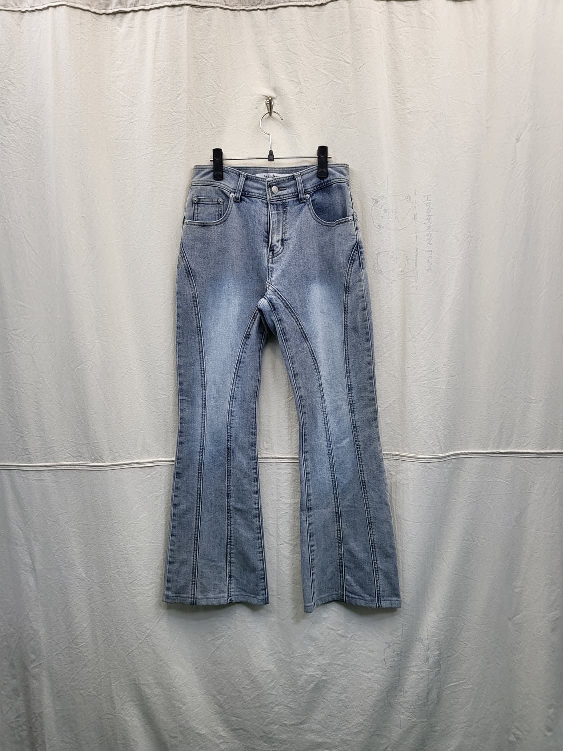 Avandress 빈티지 워싱 데님 부츠컷 청바지 상품이미지1