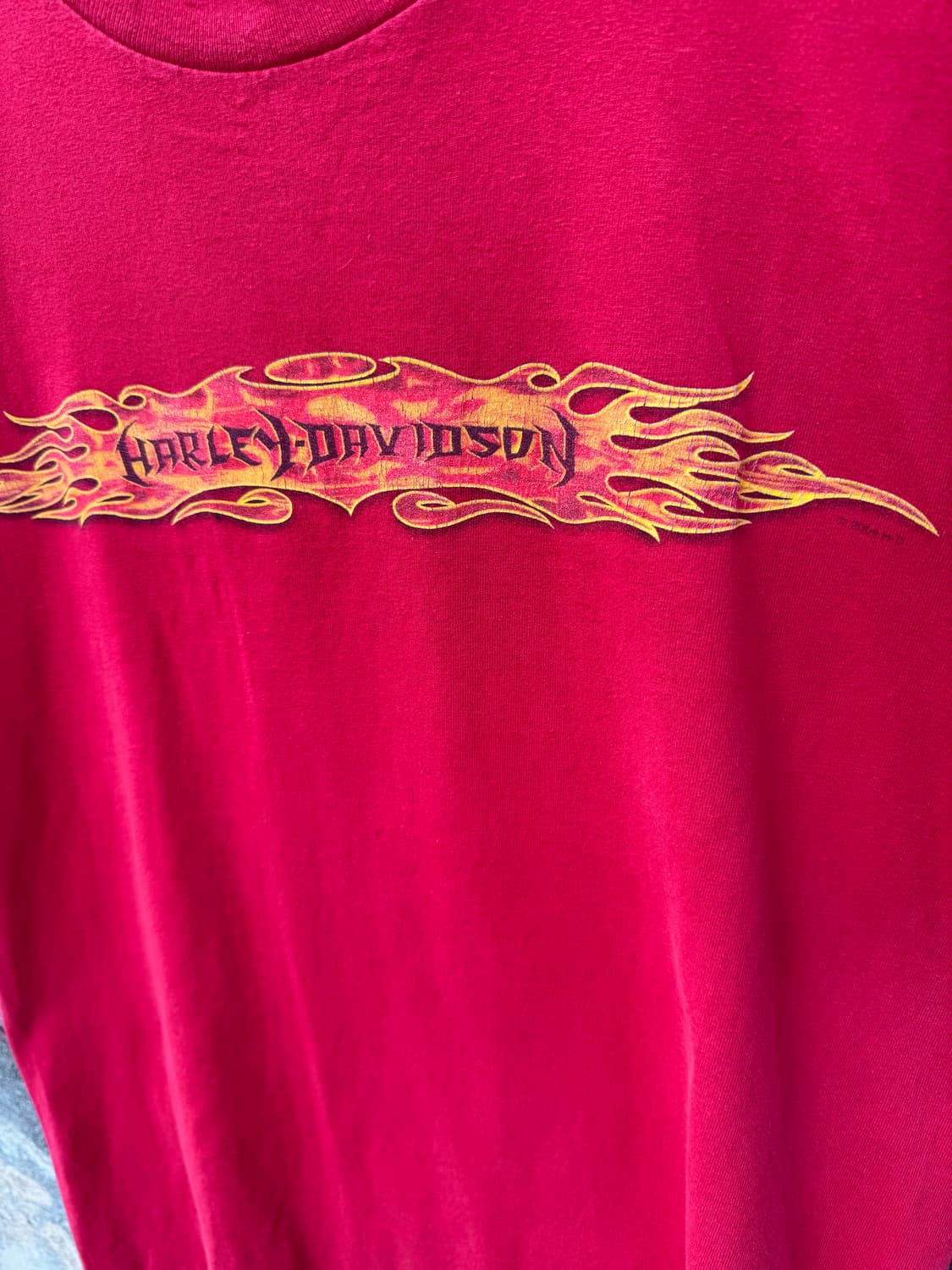 00s 할리데이비슨 빈티지 2004 페이딩 프린팅 반팔 티셔츠 m 상품이미지3