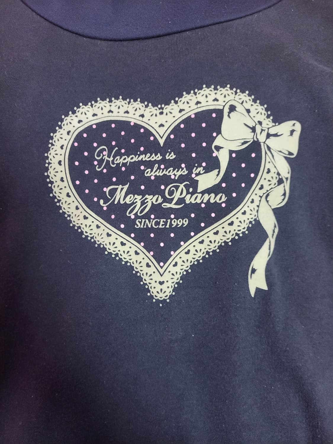 급처상태좋음!메조피아노 리본하트레이스도트공주면티셔츠 리즈리사st레니본st 상품이미지2