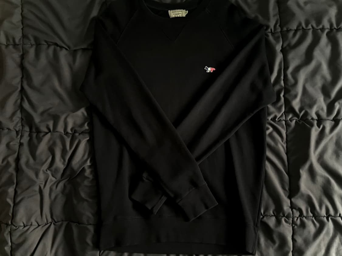 메종키츠네 폭스 블랙 맨투맨 M 상품이미지1