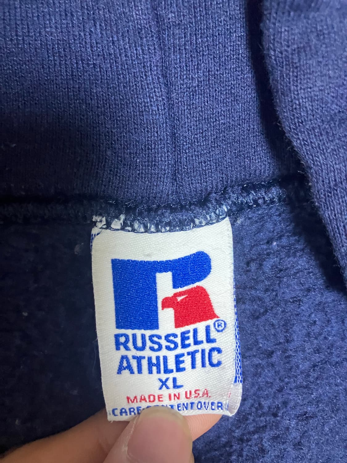 90S Russell Athletic 네이비 후드집업 XL USA 상품이미지5