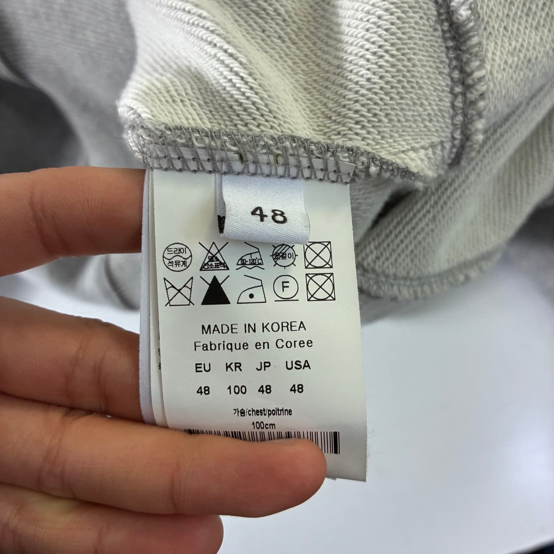 Solid  솔리드 옴므 그레이 백로고 후드티   상품이미지7