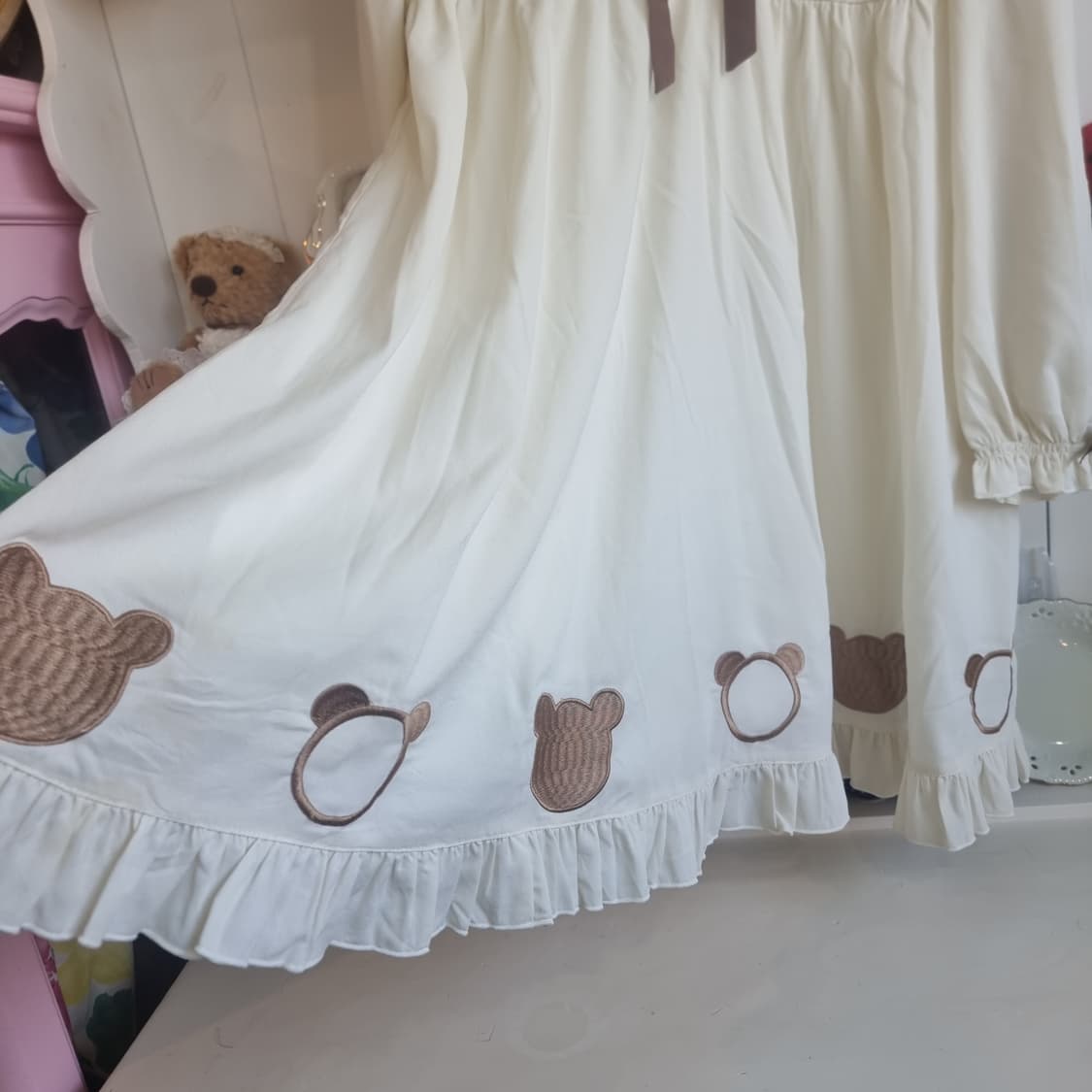 To Alice(투앨리스) 곰돌이 자수 세일러원피스 상품이미지2