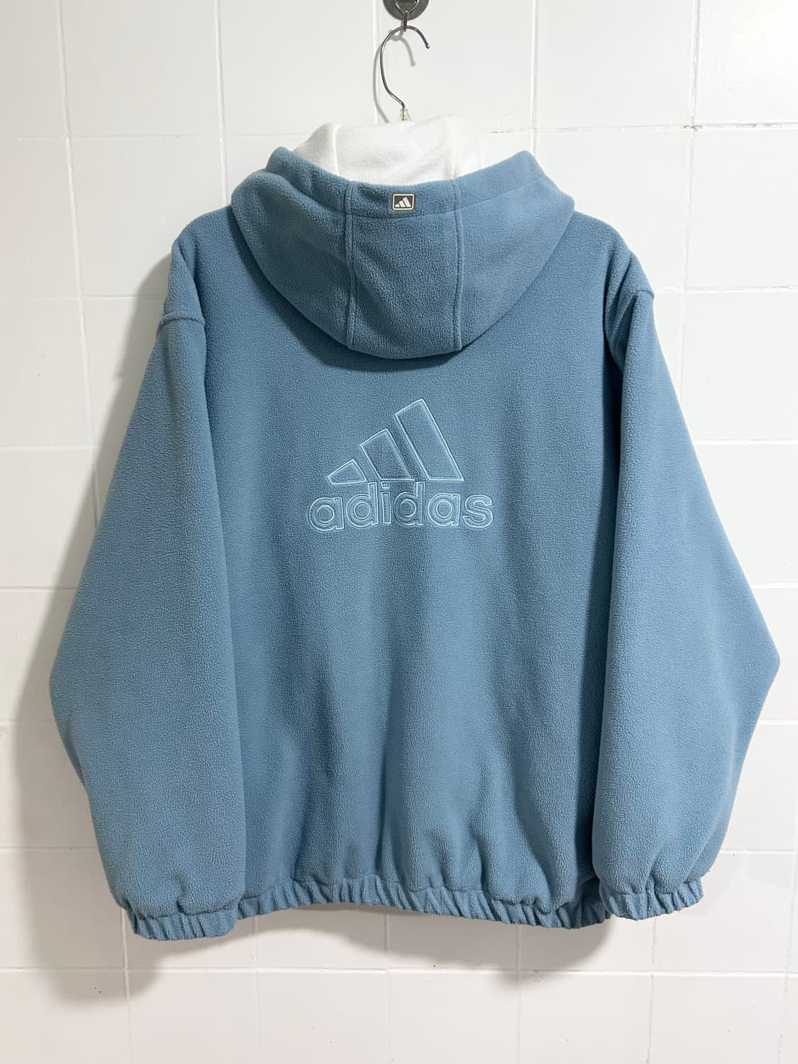 아디다스 블루 플리스 후드집업 상품이미지2