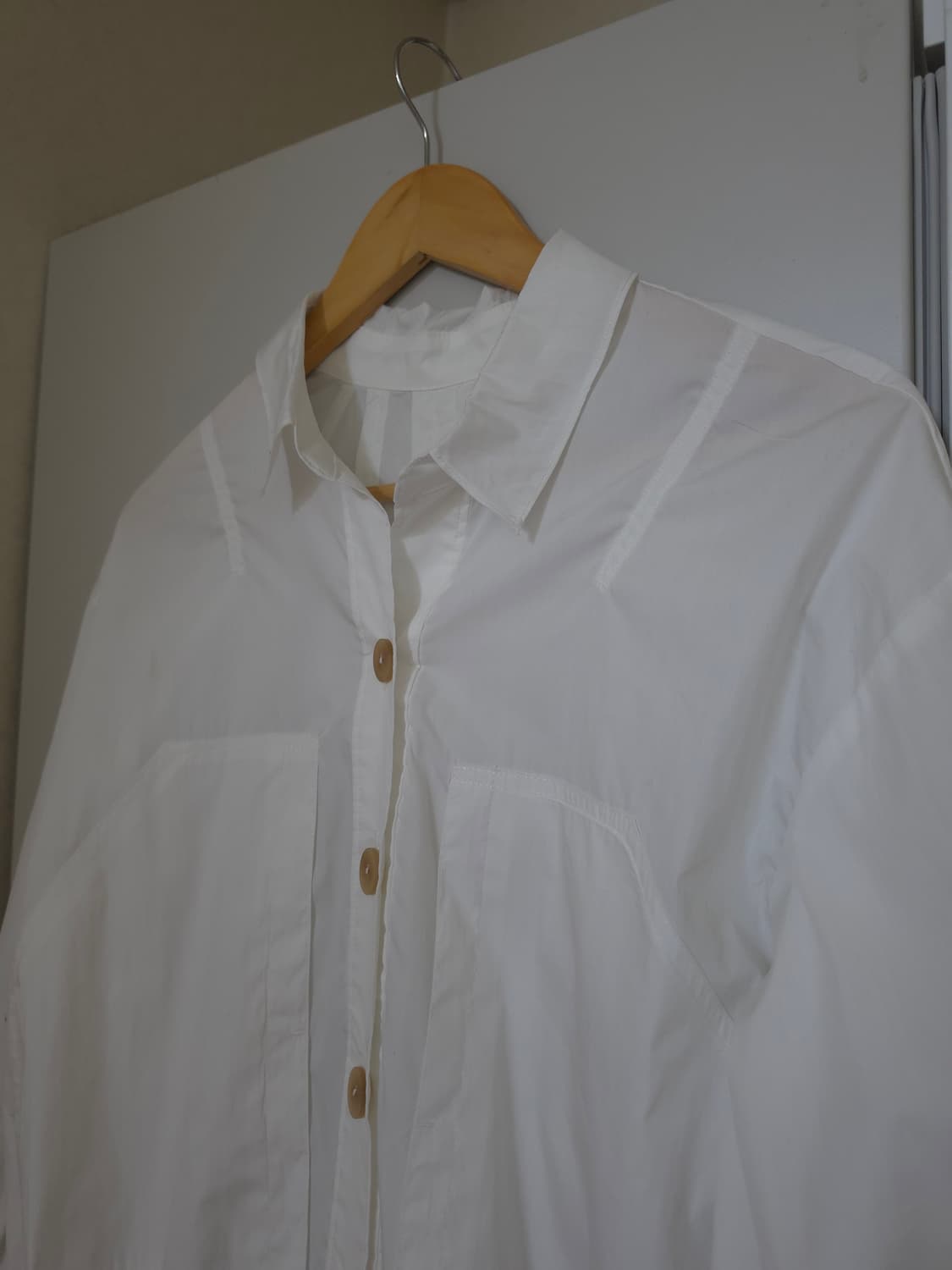 더 엣지 화이트 셔츠 블라우스 (허리 스트링) 상품이미지2