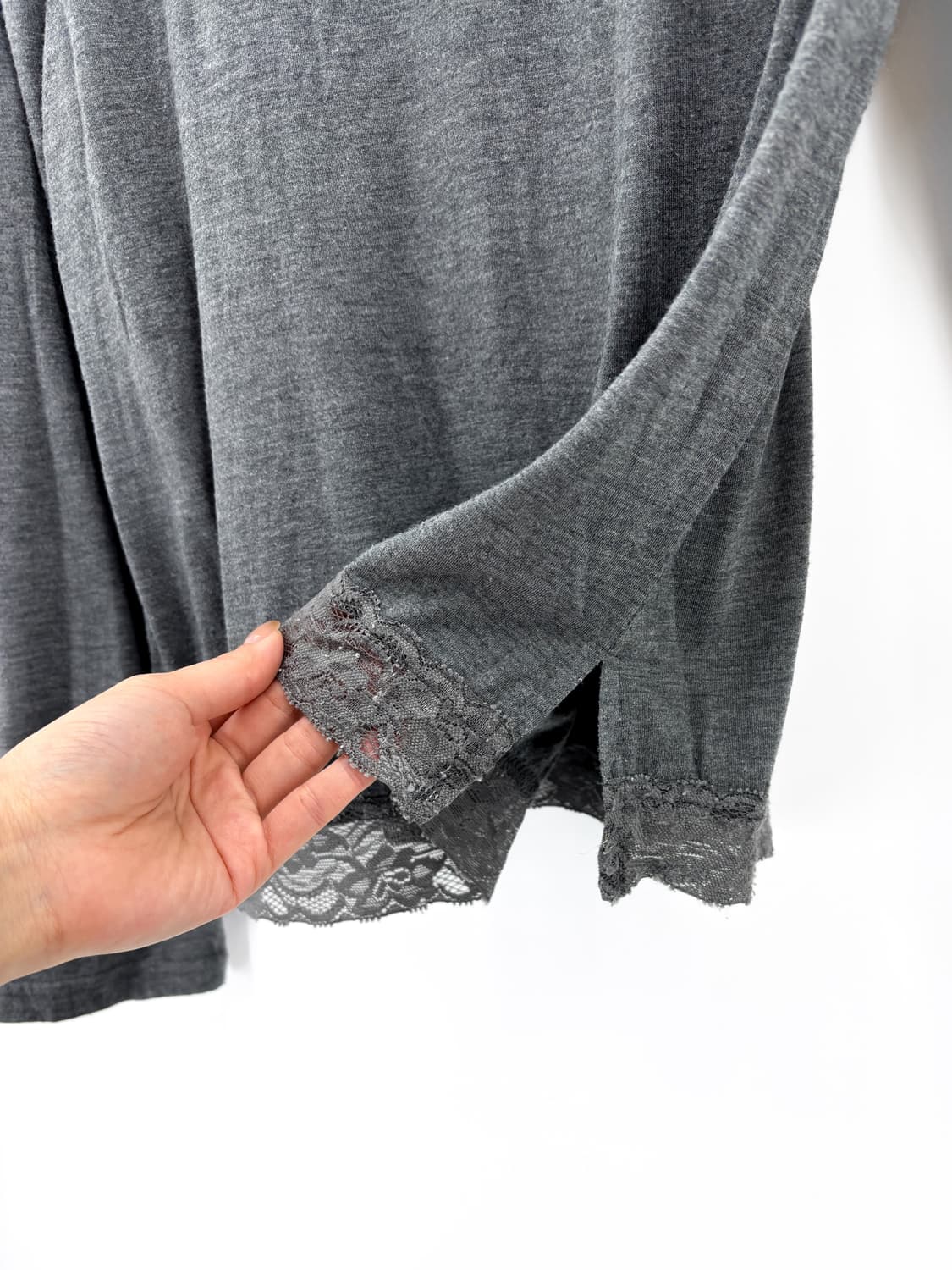 빈티지 레이스 스퀘어넥 긴팔티셔츠 상품이미지7