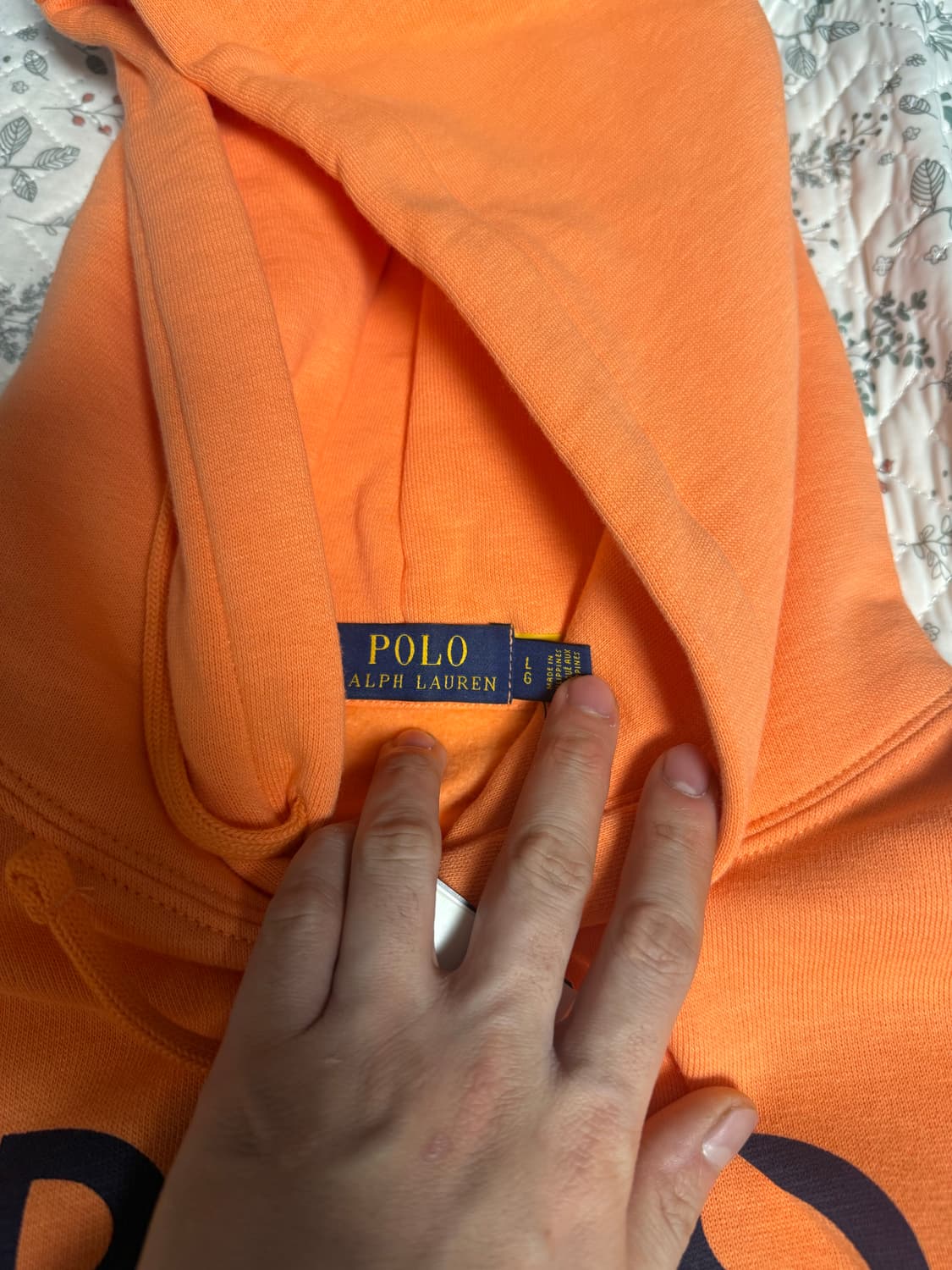 폴로 주황색 후드 오렌지L 상품이미지3