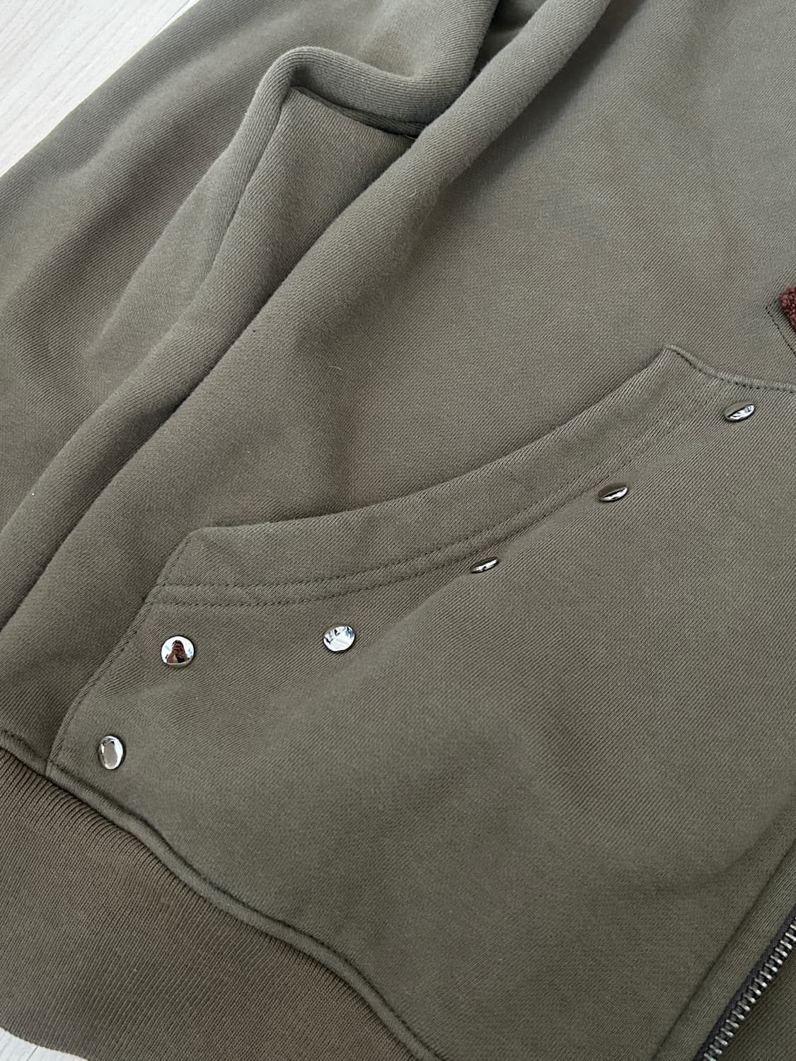 스모크어스타 카키 후드집업 1사이즈 상품이미지4