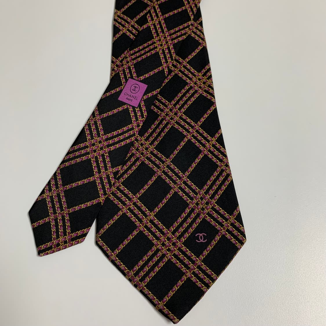 샤넬(CHANEL) 블랙 명품 이태리 100실크 명품넥타이 최상급 상품이미지4