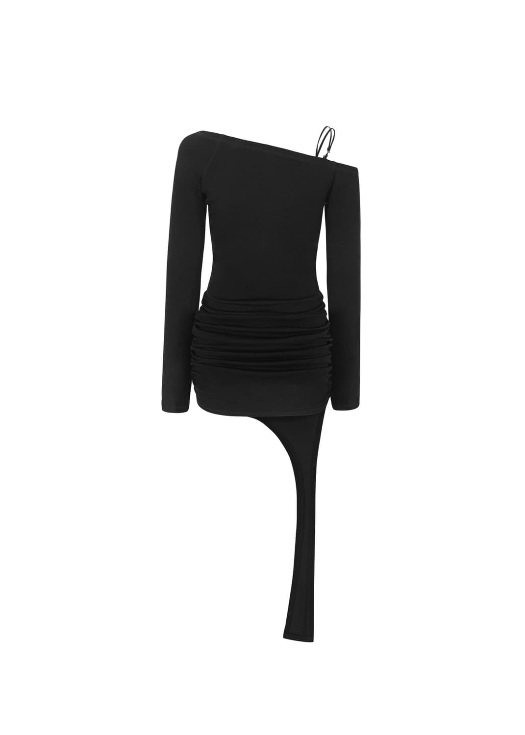 [새상품] 보헤미안서울 보헴서 커브드 헴 미니 드레스 블랙 상품이미지4