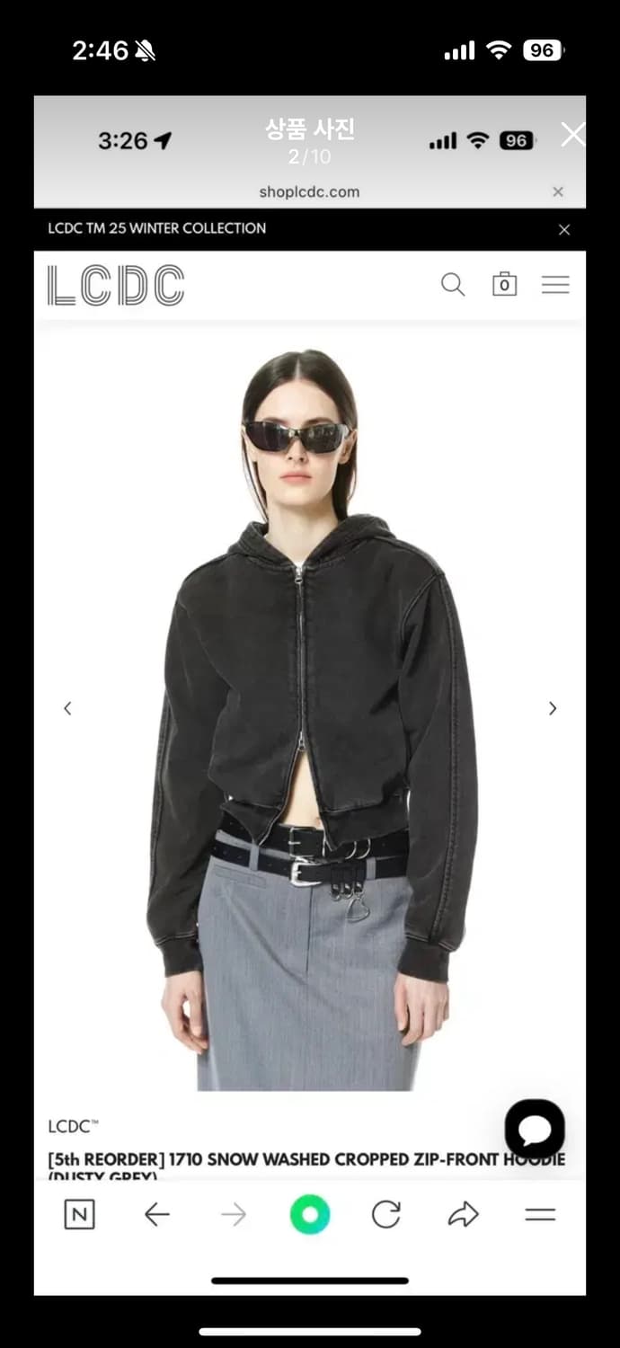 LCDC SNOW WASHED HOODIE 상품이미지2