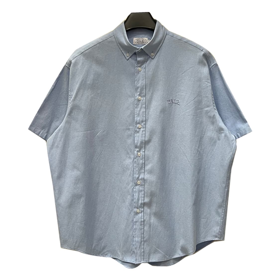 YALE 예일 오버핏 스카이블루 옥스포드 반팔 셔츠 L 상품이미지1