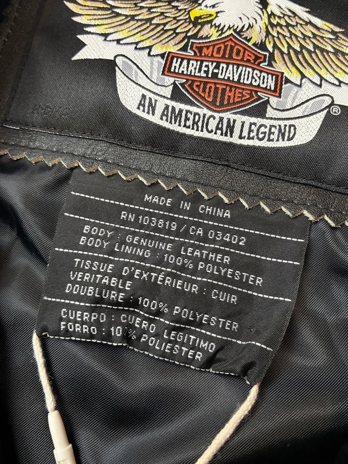 할리데이비슨 00s 오리지널 소가죽 라이더 자켓 PN5450 상품이미지9