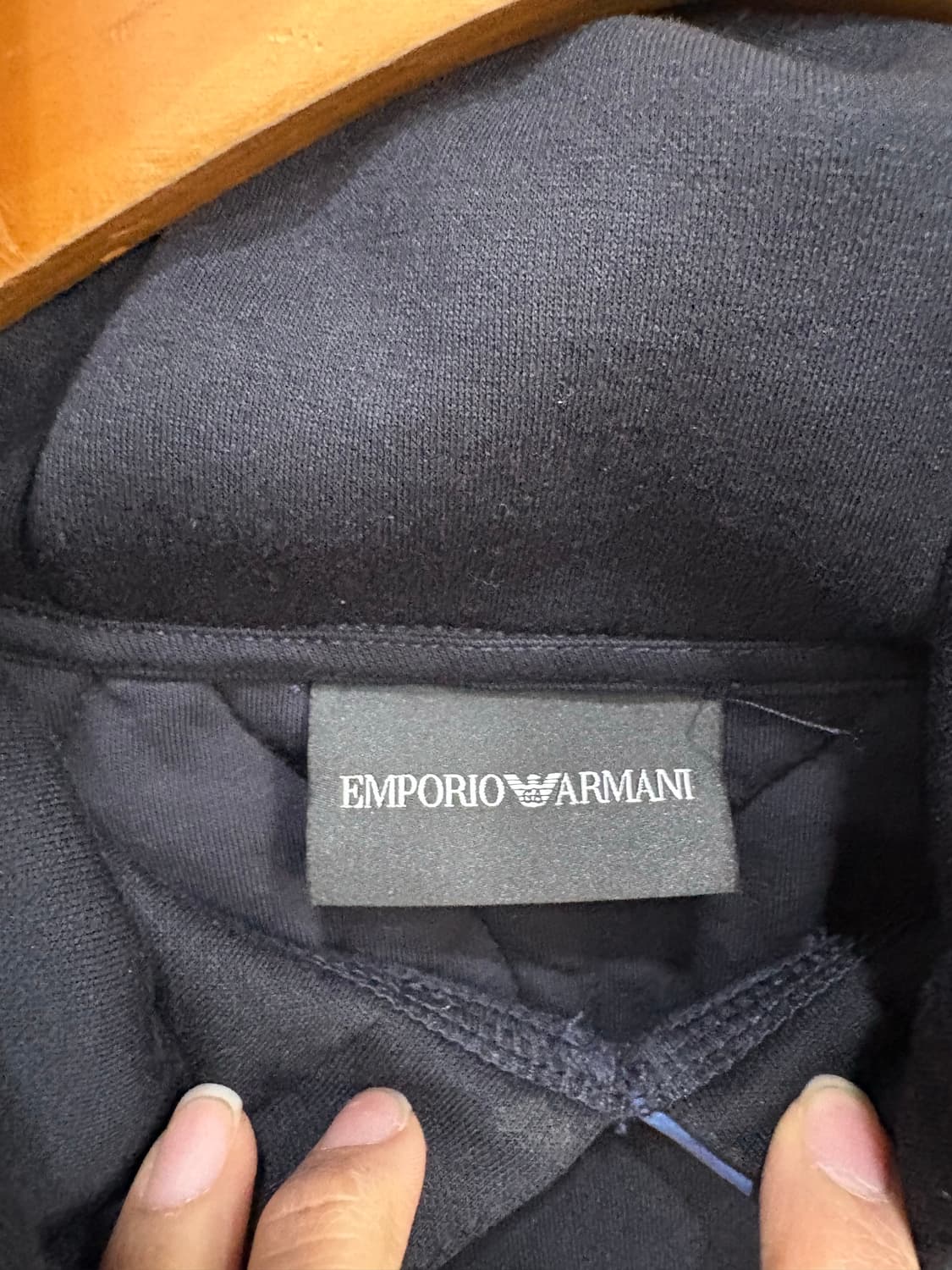 엠포리오 아르마니 블랙 리플렉티브 후드 패딩 105-110 상품이미지6