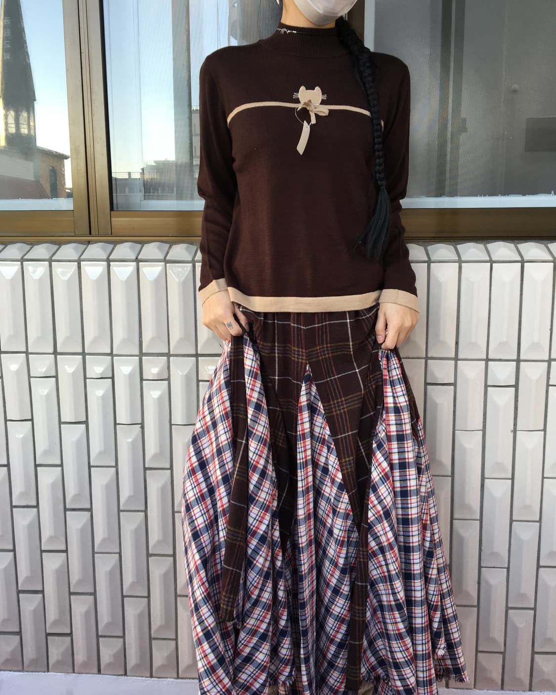 Cat point high neck knit 상품이미지1