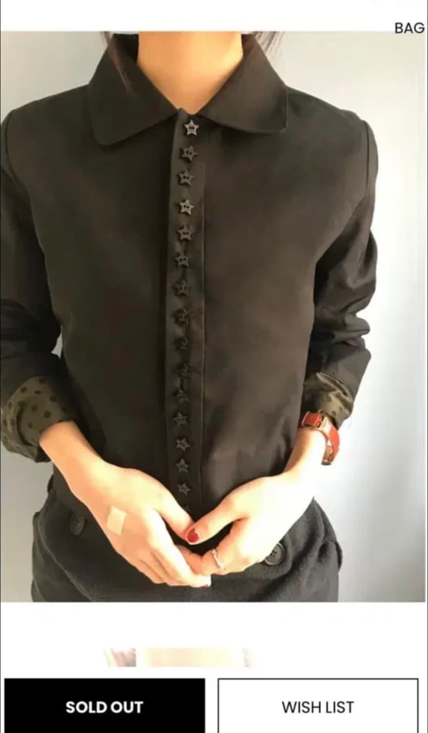 오스하이 스타 별 단추 셔츠자켓 택달린 새상품 (단종 제품) 오쉬하이 상품이미지1