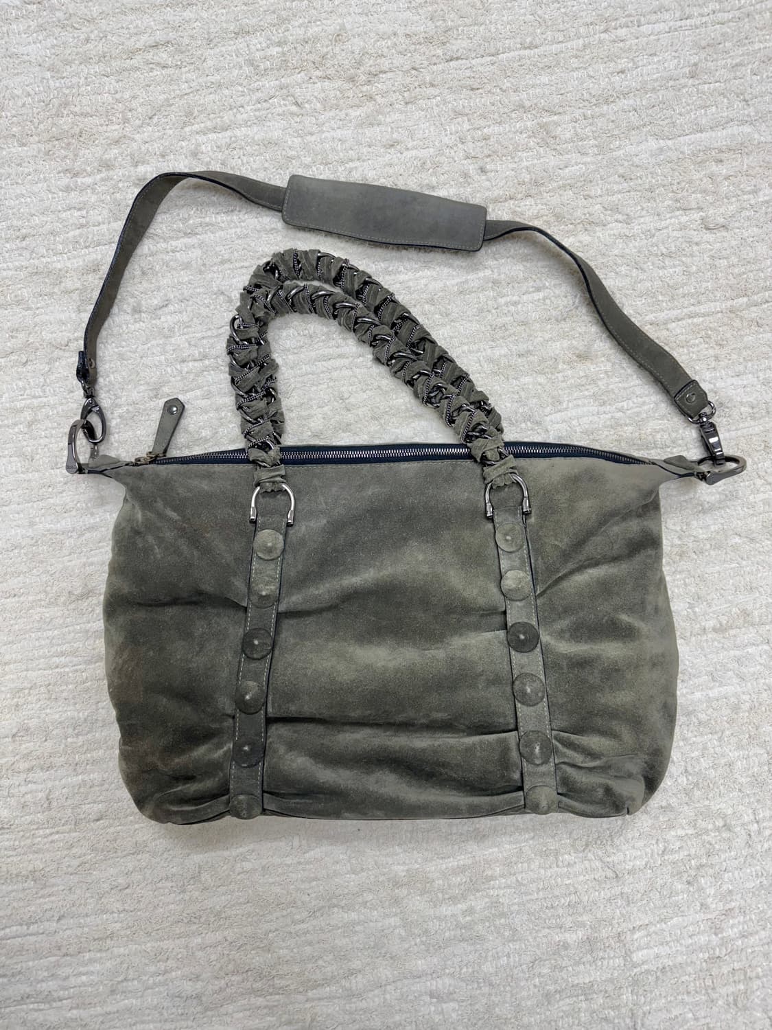 •Be&D 스웨이드 체인 토트백 상품이미지2