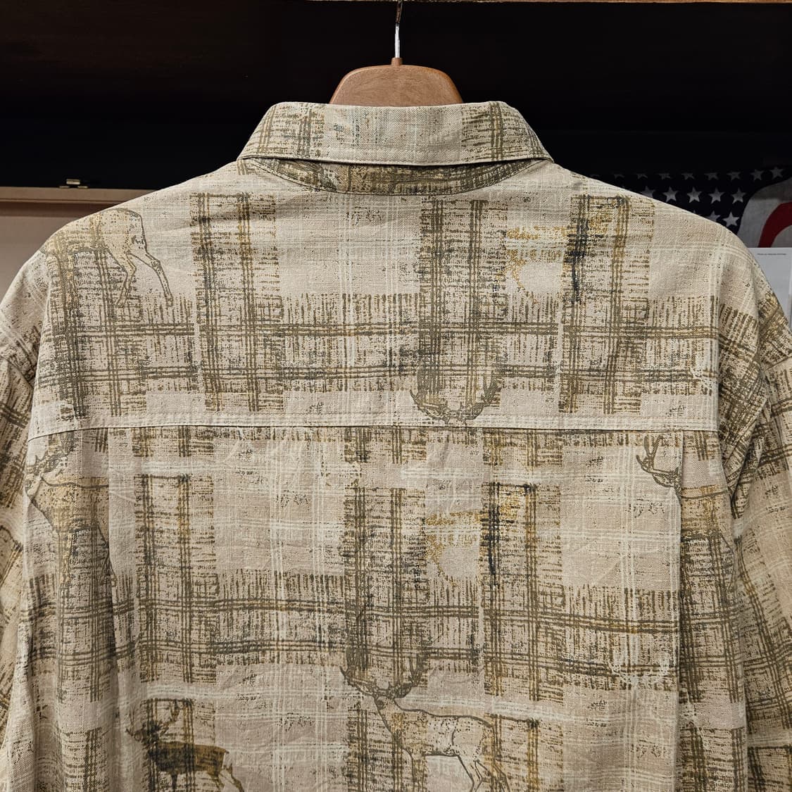 90s 콜롬비아 애니멀 실루엣 아웃도어 헌팅 리버 로지 셔츠 N1128 상품이미지5