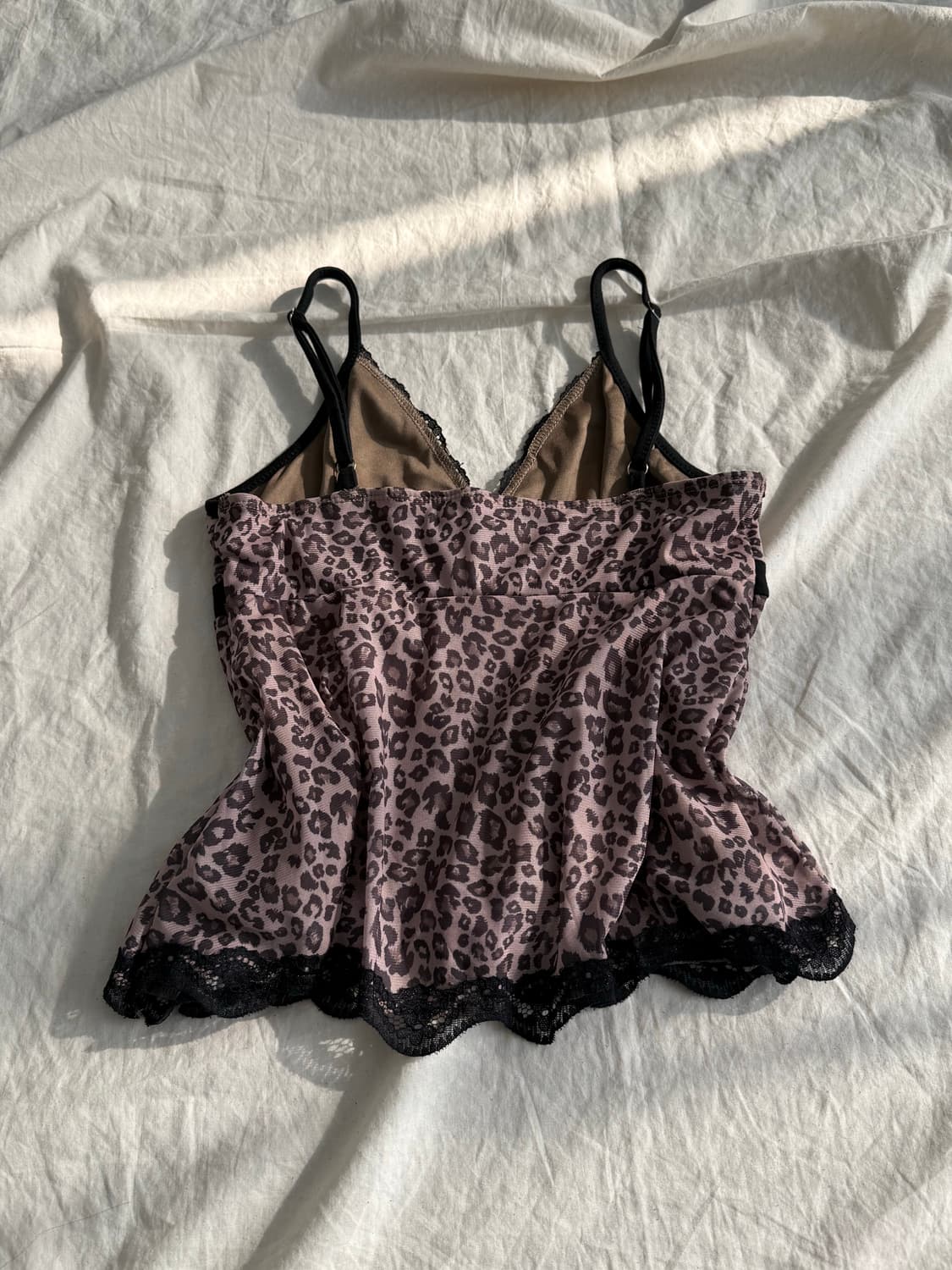 갸루 펑크 호피 슬리브리스 상품이미지4