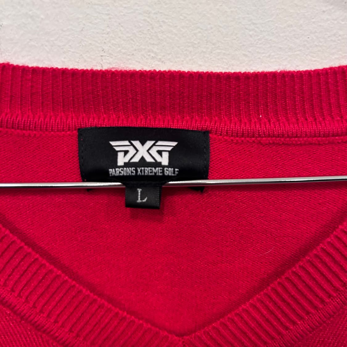 PXG 골프웨어 은장 로고 오버핏 브이넥 니트 상품이미지3