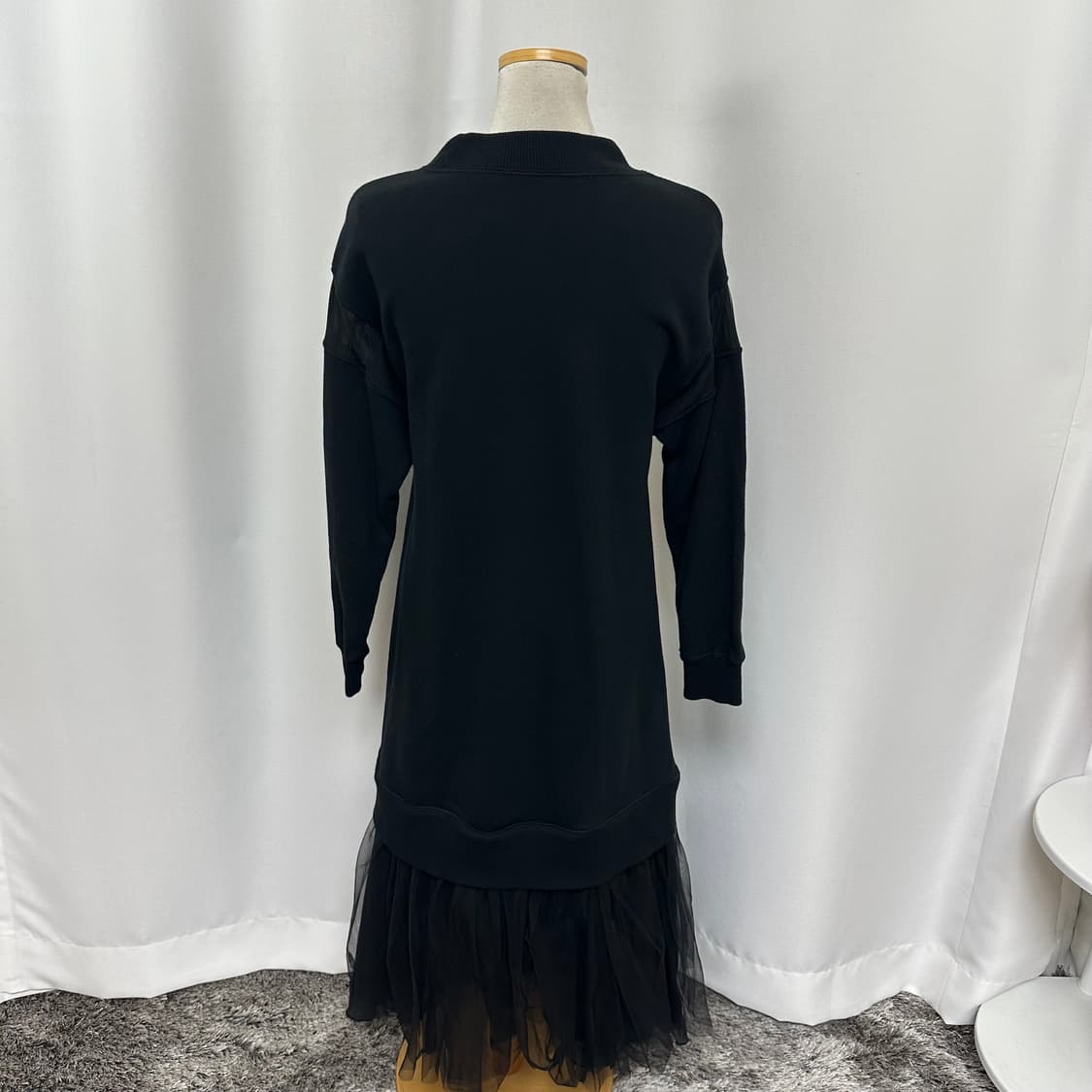   미하라야스히로 면 롱원피스 검정 36 (44-55추천) 상품이미지6