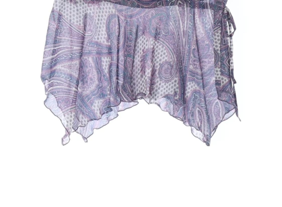 Lavender Paisley Sheer Wrap Top 상품이미지4
