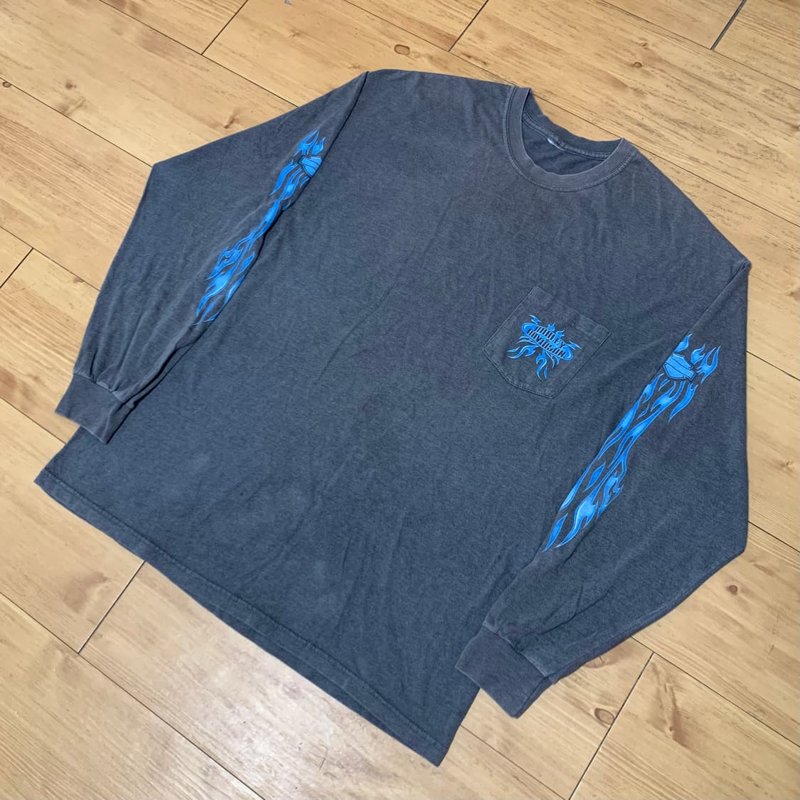 hd blue flame pocket long sleeve 상품이미지1