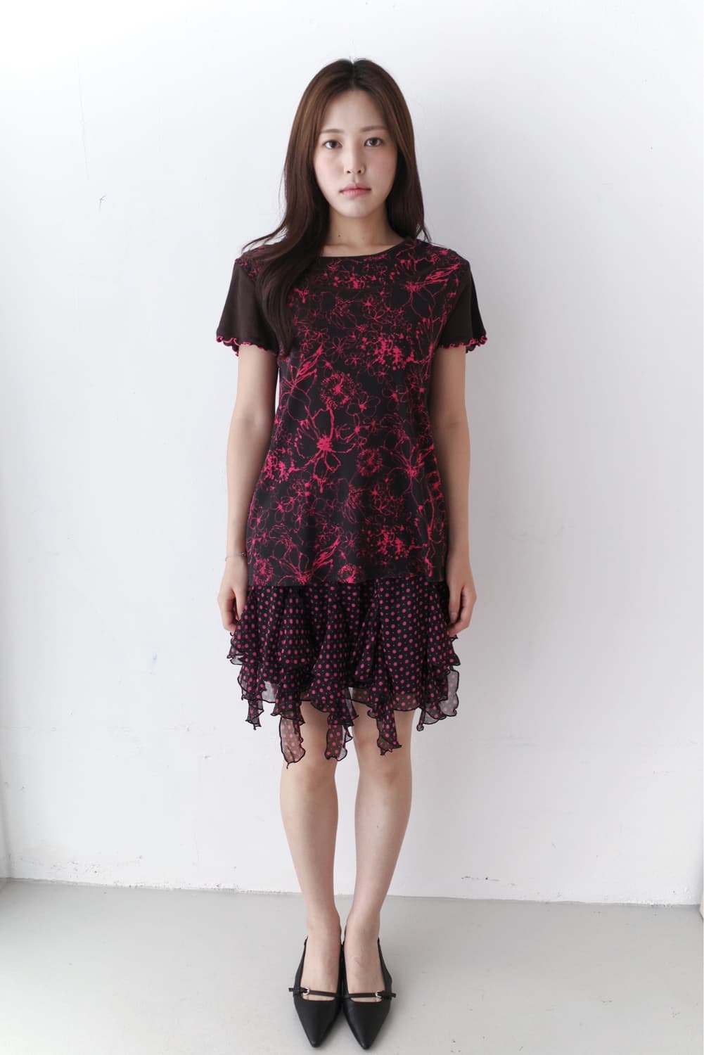 graphic flower half T 상품이미지7