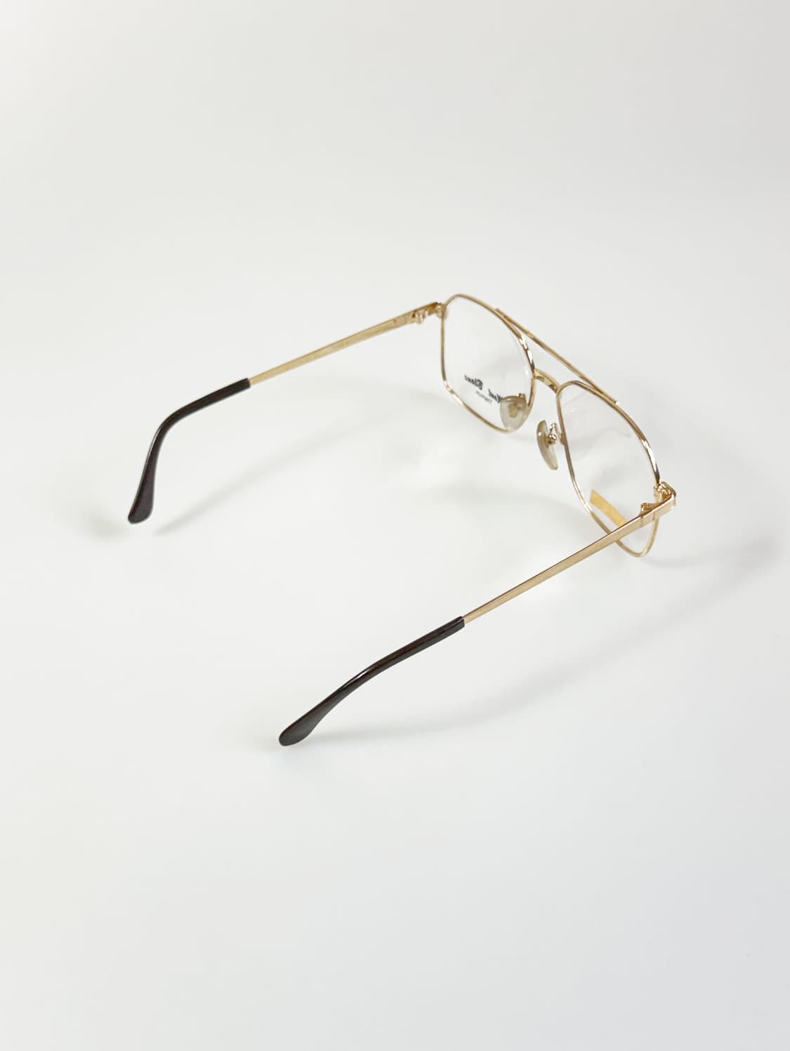 90s MONT BLANC 골드 티타늄 보잉 스퀘어 빈티지 안경 상품이미지4